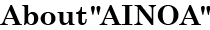 About"AINOA"